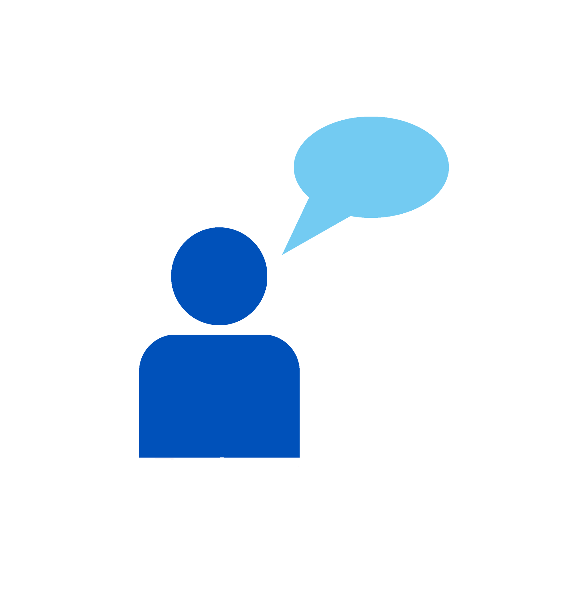 person with text box